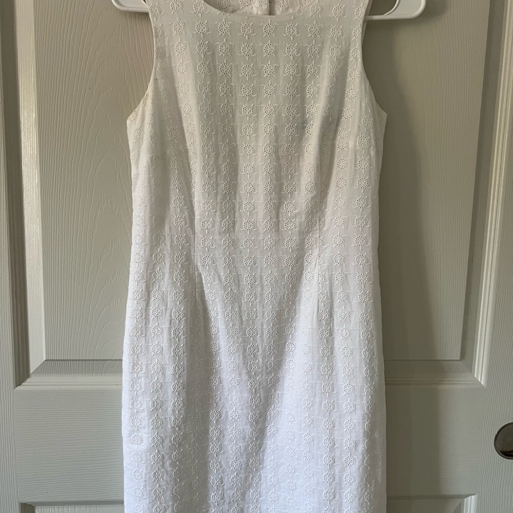 Tori Richard White Textured Mini Dress - Picture 7 of 7